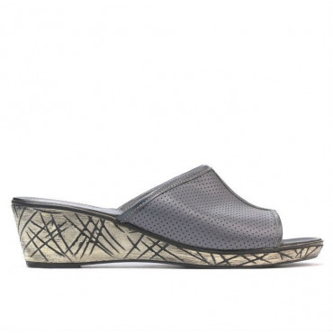 Women sandals 5004m p gray perforat