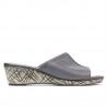 Women sandals 5004m p gray perforat