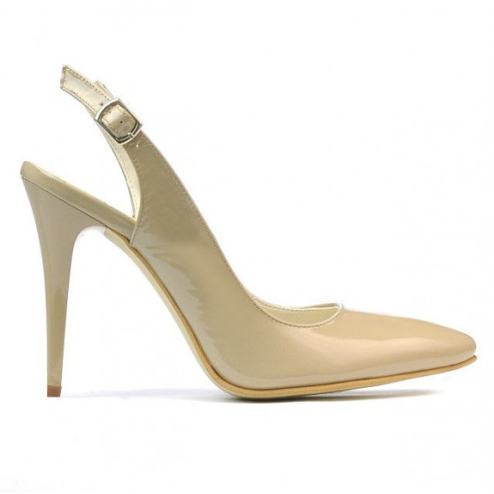 Women sandals 1235 patent beige