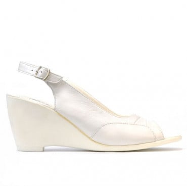 Sandale dama 599 alb sidef