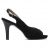 Women sandals 1052 black antilopa