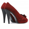 Women sandals 1099 burgundy antilopa+black