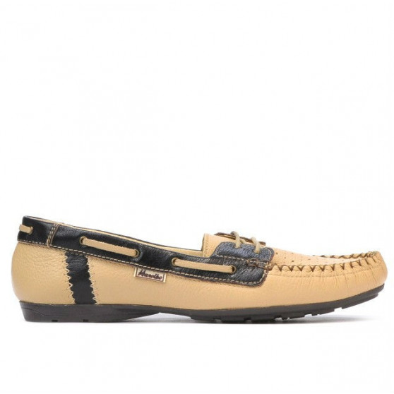 Women loafers, moccasins 620p sand+tdm