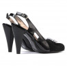 Women sandals 1077 black antilopa+patent black