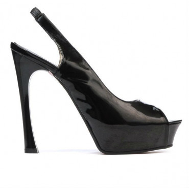 Women sandals 1215 patent black