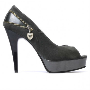 Women sandals 1202 gray antilopa+lac gray