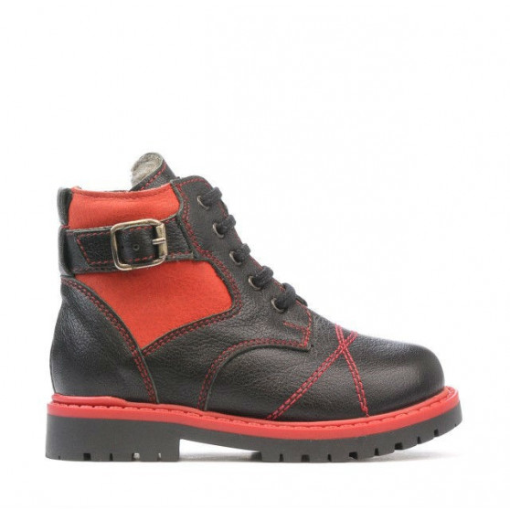 Small children boots 21c biz black+red