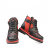 Small children boots 21c black+red