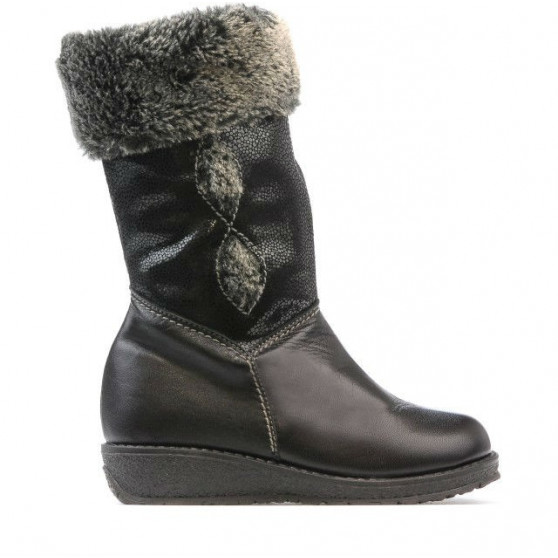 Small children knee boots 24c black combined