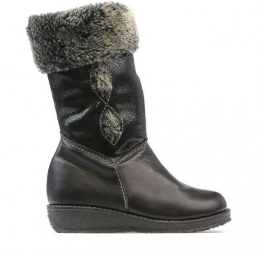 Small children knee boots 24c black combined
