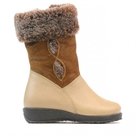 Small children knee boots 24c beige combined