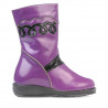 Small children knee boots 23c patent black+purple