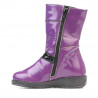 Small children knee boots 23c patent black+purple
