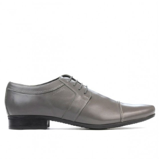 Men stylish, elegant shoes 742 gray