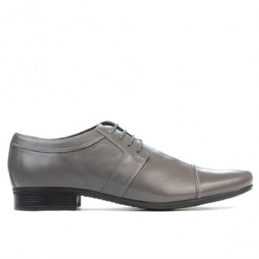 Men stylish, elegant shoes 742 gray
