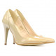 Women stylish, elegant shoes 1230 patent beige