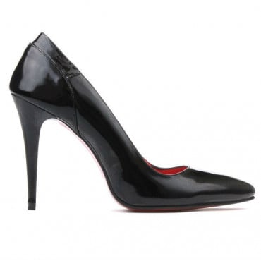 Women stylish, elegant shoes 1230 patent black 