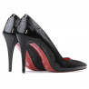 Women stylish, elegant shoes 1230 patent black 