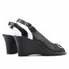 Sandale dama 596 negru+alb