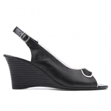 Sandale dama 596 negru+alb