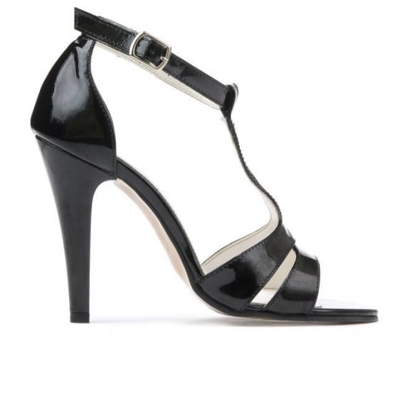 Women sandals 1239-1s patent black