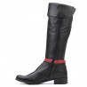 Women knee boots 3263 black+bordo