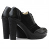 Pantofi casual dama 637 negru combinat