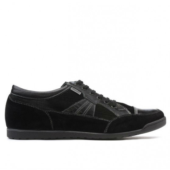 Pantofi sport barbati 716 negru velur+lac negru