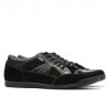 Men sport shoes 716 black velour+patent black