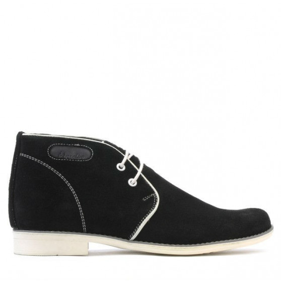 Teenagers boots 464 black velour+white