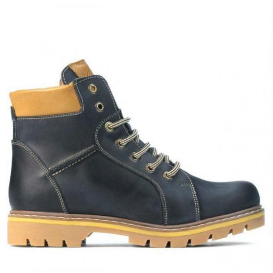 Teenagers boots 439-1 tuxon indigo+brown