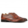 Men stylish, elegant, casual shoes 874 a cognac