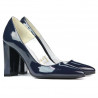 Women stylish, elegant shoes 1261 patent indigo