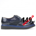 Women casual shoes 663-1 patent indigo combined