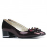Women stylish, elegant shoes 1270 patent bordo