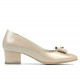 Women stylish, elegant shoes 1270 patent ivory