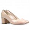 Women stylish, elegant shoes 1268 patent ivory