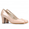 Women stylish, elegant shoes 1209 patent ivory
