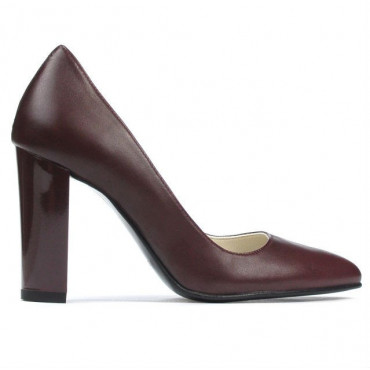 Women stylish, elegant shoes 1261 bordo