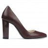 Women stylish, elegant shoes 1261 bordo