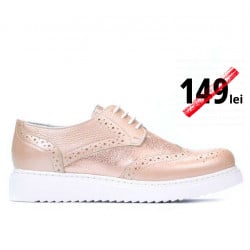 Women casual shoes 663-2 pudra pearl combined
