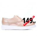 Women casual shoes 663-2 pudra pearl combined