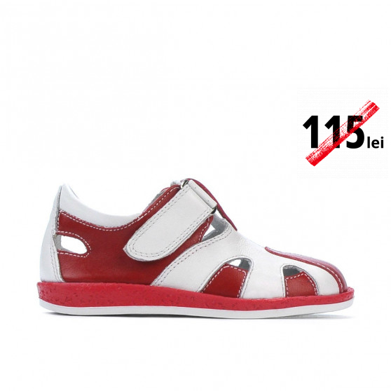 Small children shoes 07-1c red+white