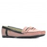 Women loafers, moccasins 619 pink+cafe