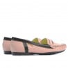 Women loafers, moccasins 619 pink+cafe