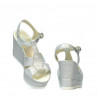 Women sandals 5054 silver pearl