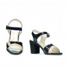 Women sandals 5042 patent indigo+beige