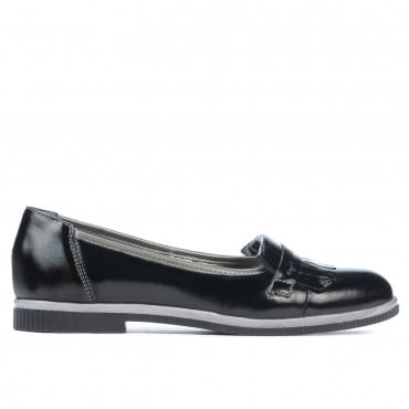 Pantofi casual dama 699 lac negru combinat