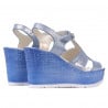 Women sandals 5054 bleu argento