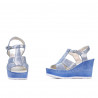 Women sandals 5054 bleu argento
